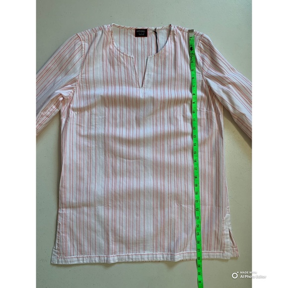UNTUCKit Women’s Coral Stripe Cotton Durfort Tunic Top Size 8 NWT - Picture 14 of 15
